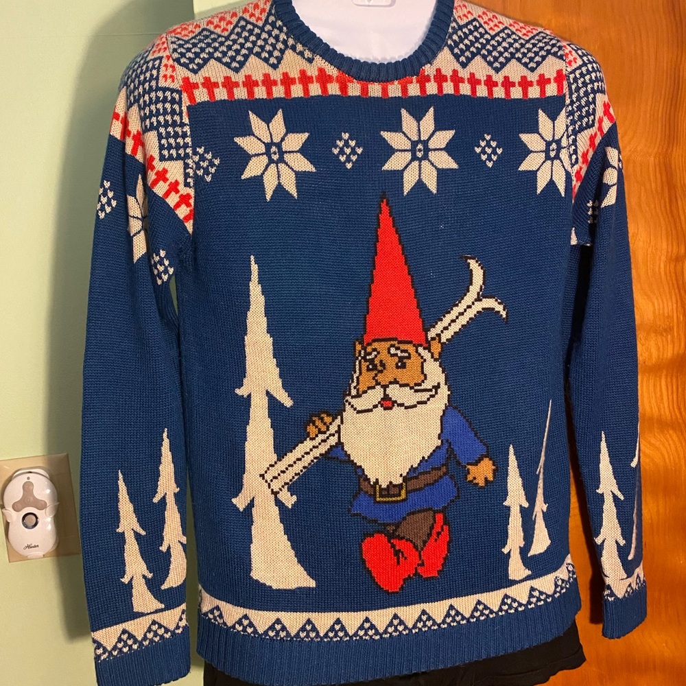(S) Toddland Gnome Skiing Sweater men’s